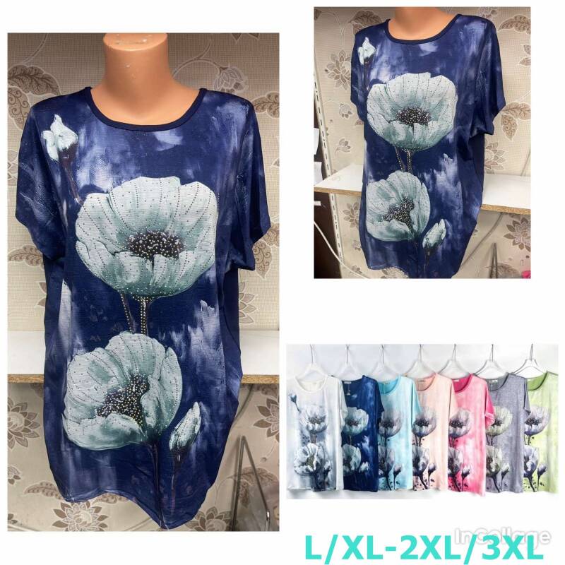 Bluzki damskie Roz L/XL-2XL/3XL, Mix Kolor Paczka 12 szt
